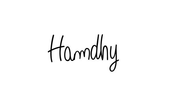 The best way (Angelique-Rose-font-FFP) to make a short signature is to pick only two or three words in your name. The name Hamdhy include a total of six letters. For converting this name. Hamdhy signature style 5 images and pictures png