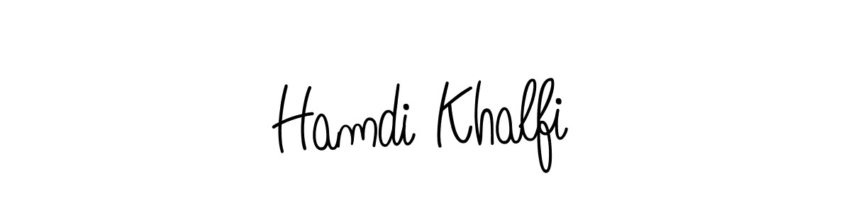 Also we have Hamdi Khalfi name is the best signature style. Create professional handwritten signature collection using Angelique-Rose-font-FFP autograph style. Hamdi Khalfi signature style 5 images and pictures png