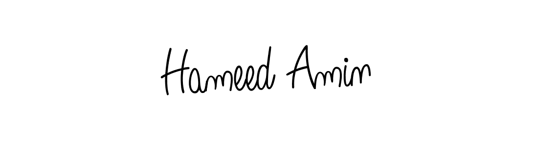 You should practise on your own different ways (Angelique-Rose-font-FFP) to write your name (Hameed Amin) in signature. don't let someone else do it for you. Hameed Amin signature style 5 images and pictures png