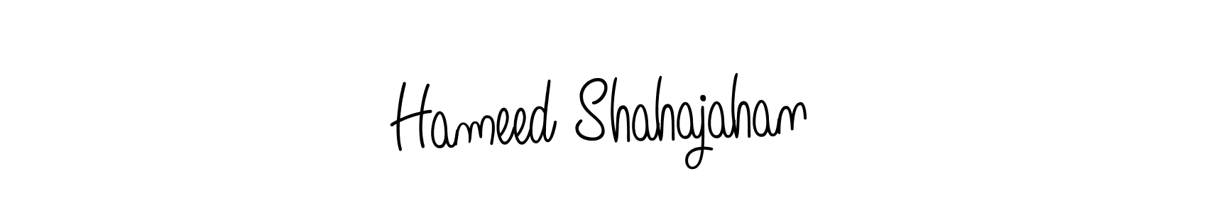 You should practise on your own different ways (Angelique-Rose-font-FFP) to write your name (Hameed Shahajahan) in signature. don't let someone else do it for you. Hameed Shahajahan signature style 5 images and pictures png