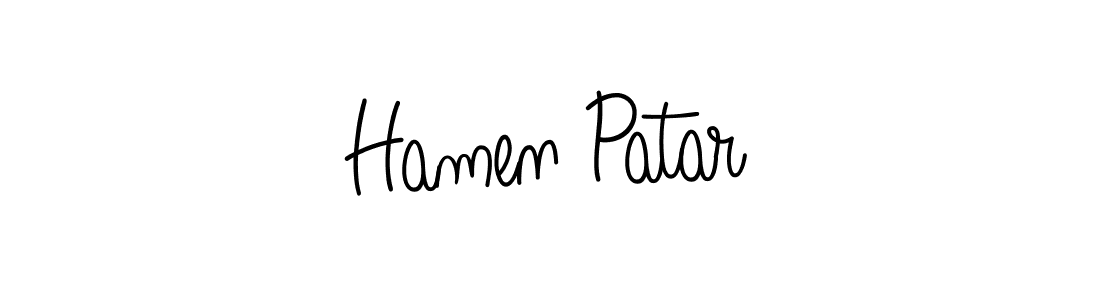 Check out images of Autograph of Hamen Patar name. Actor Hamen Patar Signature Style. Angelique-Rose-font-FFP is a professional sign style online. Hamen Patar signature style 5 images and pictures png