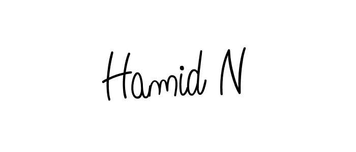 How to Draw Hamid N signature style? Angelique-Rose-font-FFP is a latest design signature styles for name Hamid N. Hamid N signature style 5 images and pictures png