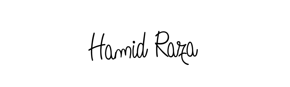 Use a signature maker to create a handwritten signature online. With this signature software, you can design (Angelique-Rose-font-FFP) your own signature for name Hamid Raza. Hamid Raza signature style 5 images and pictures png