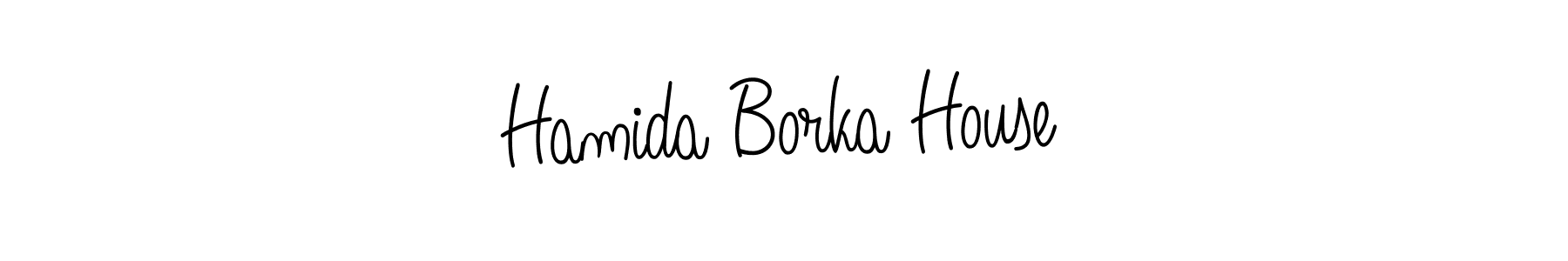 Hamida Borka House stylish signature style. Best Handwritten Sign (Angelique-Rose-font-FFP) for my name. Handwritten Signature Collection Ideas for my name Hamida Borka House. Hamida Borka House signature style 5 images and pictures png