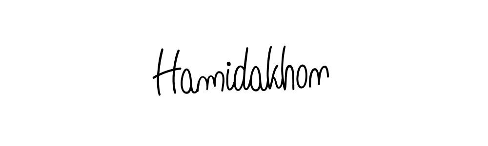 Use a signature maker to create a handwritten signature online. With this signature software, you can design (Angelique-Rose-font-FFP) your own signature for name Hamidakhon. Hamidakhon signature style 5 images and pictures png
