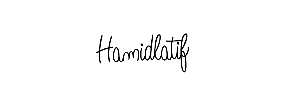 You should practise on your own different ways (Angelique-Rose-font-FFP) to write your name (Hamidlatif) in signature. don't let someone else do it for you. Hamidlatif signature style 5 images and pictures png