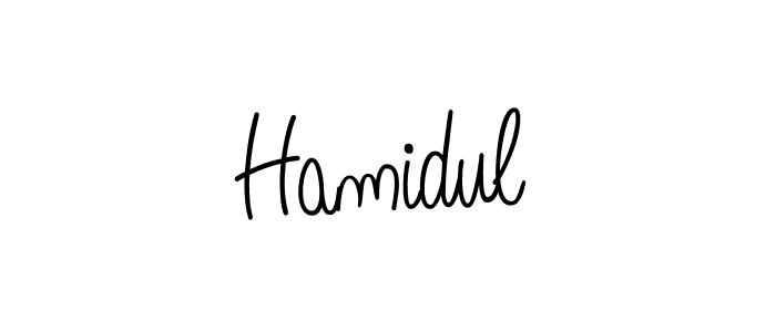 Hamidul stylish signature style. Best Handwritten Sign (Angelique-Rose-font-FFP) for my name. Handwritten Signature Collection Ideas for my name Hamidul. Hamidul signature style 5 images and pictures png