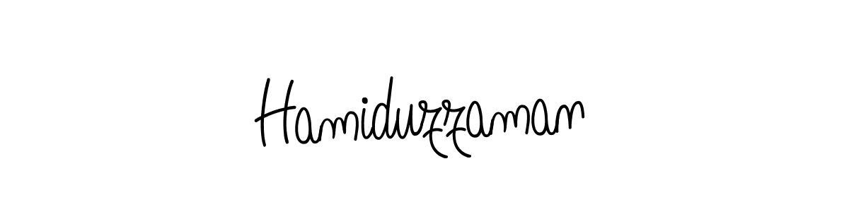 Make a beautiful signature design for name Hamiduzzaman. With this signature (Angelique-Rose-font-FFP) style, you can create a handwritten signature for free. Hamiduzzaman signature style 5 images and pictures png