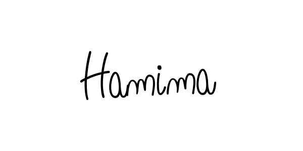 Create a beautiful signature design for name Hamima. With this signature (Angelique-Rose-font-FFP) fonts, you can make a handwritten signature for free. Hamima signature style 5 images and pictures png