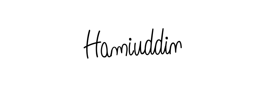 Create a beautiful signature design for name Hamiuddin. With this signature (Angelique-Rose-font-FFP) fonts, you can make a handwritten signature for free. Hamiuddin signature style 5 images and pictures png