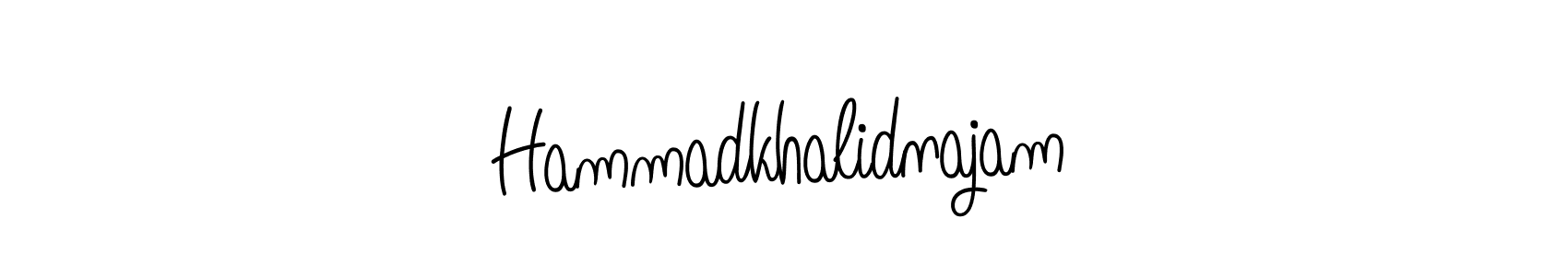 Hammadkhalidnajam stylish signature style. Best Handwritten Sign (Angelique-Rose-font-FFP) for my name. Handwritten Signature Collection Ideas for my name Hammadkhalidnajam. Hammadkhalidnajam signature style 5 images and pictures png