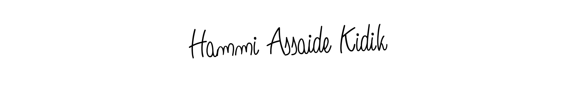 Make a beautiful signature design for name Hammi Assaide Kidik. With this signature (Angelique-Rose-font-FFP) style, you can create a handwritten signature for free. Hammi Assaide Kidik signature style 5 images and pictures png