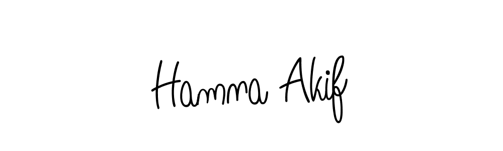 The best way (Angelique-Rose-font-FFP) to make a short signature is to pick only two or three words in your name. The name Hamna Akif include a total of six letters. For converting this name. Hamna Akif signature style 5 images and pictures png