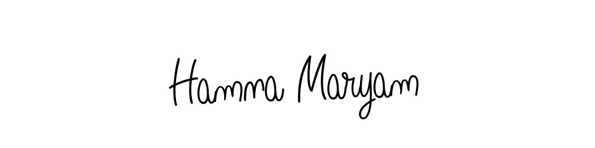 How to make Hamna Maryam signature? Angelique-Rose-font-FFP is a professional autograph style. Create handwritten signature for Hamna Maryam name. Hamna Maryam signature style 5 images and pictures png
