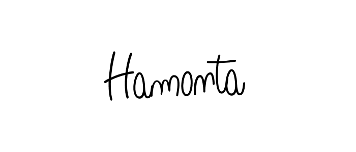 Hamonta stylish signature style. Best Handwritten Sign (Angelique-Rose-font-FFP) for my name. Handwritten Signature Collection Ideas for my name Hamonta. Hamonta signature style 5 images and pictures png