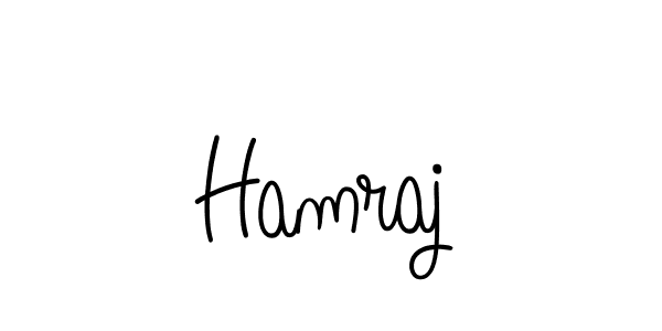 You should practise on your own different ways (Angelique-Rose-font-FFP) to write your name (Hamraj) in signature. don't let someone else do it for you. Hamraj signature style 5 images and pictures png
