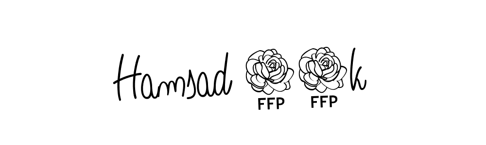 You should practise on your own different ways (Angelique-Rose-font-FFP) to write your name (Hamsad 10k) in signature. don't let someone else do it for you. Hamsad 10k signature style 5 images and pictures png