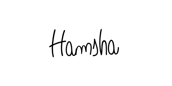 Create a beautiful signature design for name Hamsha. With this signature (Angelique-Rose-font-FFP) fonts, you can make a handwritten signature for free. Hamsha signature style 5 images and pictures png