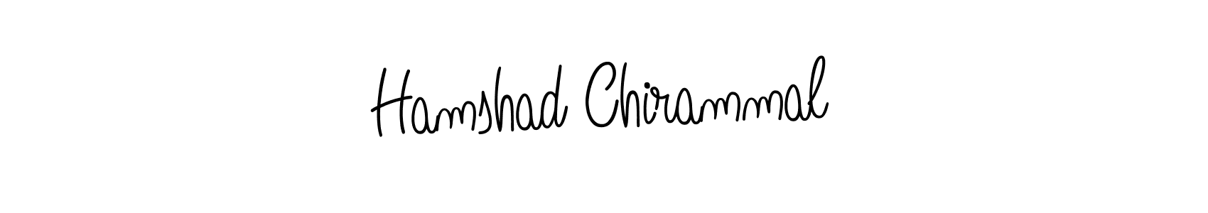 Create a beautiful signature design for name Hamshad Chirammal. With this signature (Angelique-Rose-font-FFP) fonts, you can make a handwritten signature for free. Hamshad Chirammal signature style 5 images and pictures png