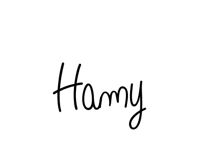 You should practise on your own different ways (Angelique-Rose-font-FFP) to write your name (Hamy) in signature. don't let someone else do it for you. Hamy signature style 5 images and pictures png