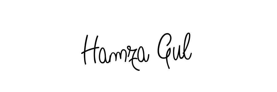 How to Draw Hamza Gul signature style? Angelique-Rose-font-FFP is a latest design signature styles for name Hamza Gul. Hamza Gul signature style 5 images and pictures png