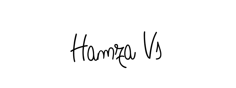 You should practise on your own different ways (Angelique-Rose-font-FFP) to write your name (Hamza Vs) in signature. don't let someone else do it for you. Hamza Vs signature style 5 images and pictures png
