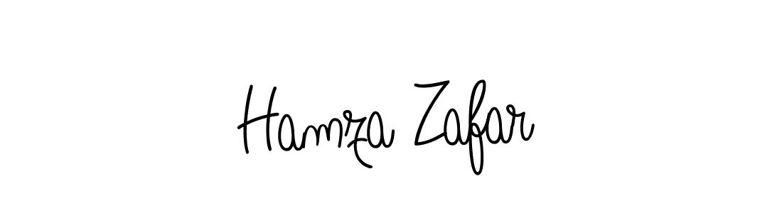 You should practise on your own different ways (Angelique-Rose-font-FFP) to write your name (Hamza Zafar) in signature. don't let someone else do it for you. Hamza Zafar signature style 5 images and pictures png