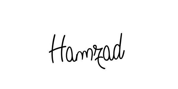 You should practise on your own different ways (Angelique-Rose-font-FFP) to write your name (Hamzad) in signature. don't let someone else do it for you. Hamzad signature style 5 images and pictures png