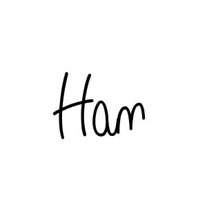 Design your own signature with our free online signature maker. With this signature software, you can create a handwritten (Angelique-Rose-font-FFP) signature for name Han. Han signature style 5 images and pictures png