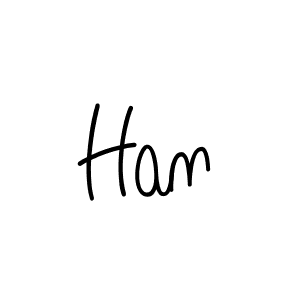 Design your own signature with our free online signature maker. With this signature software, you can create a handwritten (Angelique-Rose-font-FFP) signature for name Han. Han signature style 5 images and pictures png