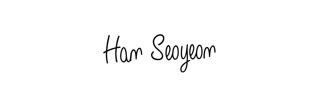 Design your own signature with our free online signature maker. With this signature software, you can create a handwritten (Angelique-Rose-font-FFP) signature for name Han Seoyeon. Han Seoyeon signature style 5 images and pictures png