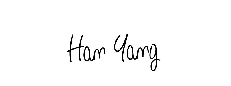 Make a beautiful signature design for name Han Yang. With this signature (Angelique-Rose-font-FFP) style, you can create a handwritten signature for free. Han Yang signature style 5 images and pictures png