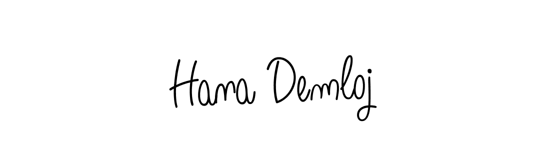 Hana Demloj stylish signature style. Best Handwritten Sign (Angelique-Rose-font-FFP) for my name. Handwritten Signature Collection Ideas for my name Hana Demloj. Hana Demloj signature style 5 images and pictures png