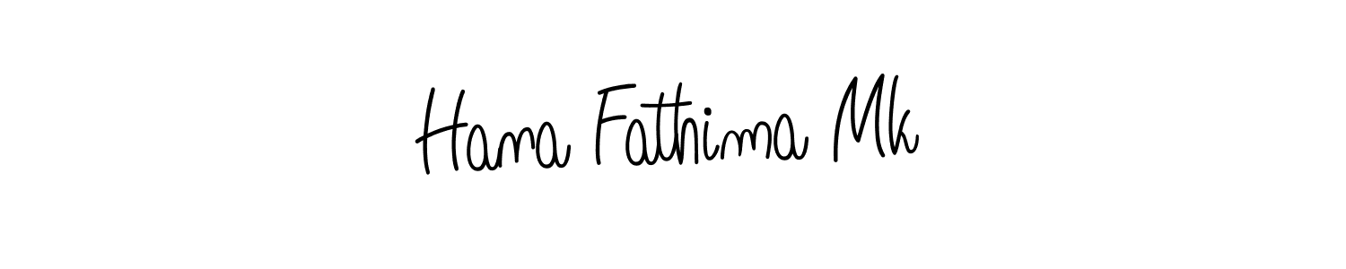 if you are searching for the best signature style for your name Hana Fathima Mk. so please give up your signature search. here we have designed multiple signature styles  using Angelique-Rose-font-FFP. Hana Fathima Mk signature style 5 images and pictures png