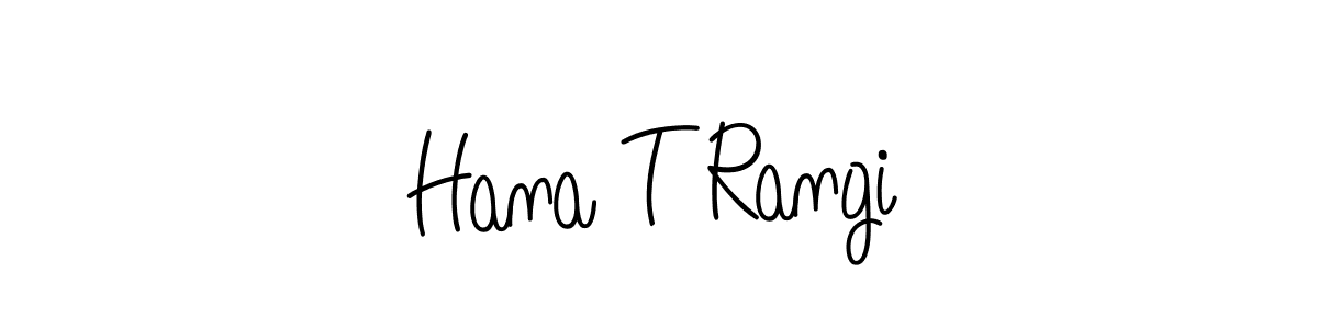 The best way (Angelique-Rose-font-FFP) to make a short signature is to pick only two or three words in your name. The name Hana T Rangi include a total of six letters. For converting this name. Hana T Rangi signature style 5 images and pictures png