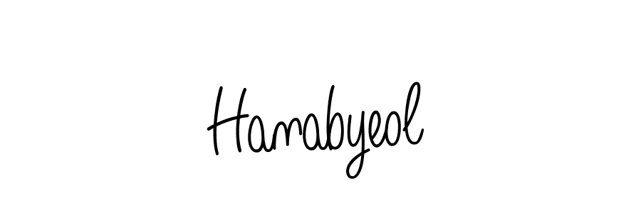 The best way (Angelique-Rose-font-FFP) to make a short signature is to pick only two or three words in your name. The name Hanabyeol include a total of six letters. For converting this name. Hanabyeol signature style 5 images and pictures png