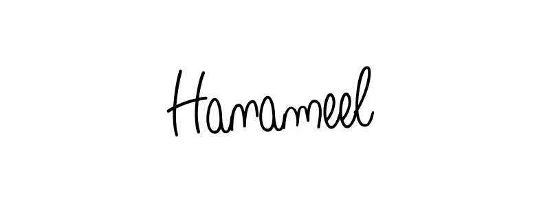 Hanameel stylish signature style. Best Handwritten Sign (Angelique-Rose-font-FFP) for my name. Handwritten Signature Collection Ideas for my name Hanameel. Hanameel signature style 5 images and pictures png