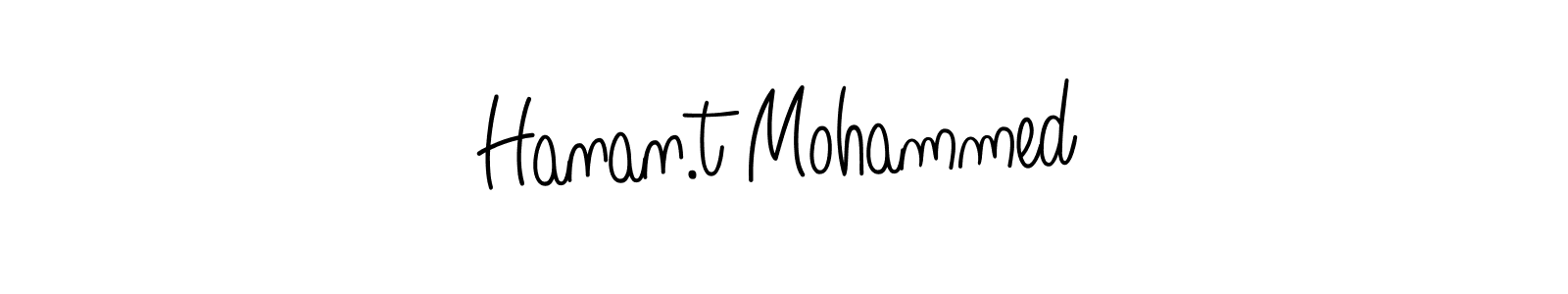 The best way (Angelique-Rose-font-FFP) to make a short signature is to pick only two or three words in your name. The name Hanan.t Mohammed include a total of six letters. For converting this name. Hanan.t Mohammed signature style 5 images and pictures png