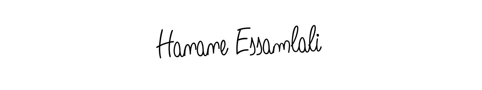 You should practise on your own different ways (Angelique-Rose-font-FFP) to write your name (Hanane Essamlali) in signature. don't let someone else do it for you. Hanane Essamlali signature style 5 images and pictures png