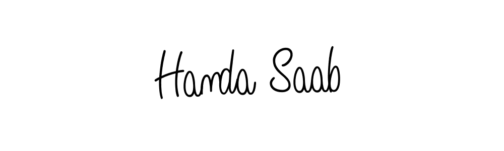 Also we have Handa Saab name is the best signature style. Create professional handwritten signature collection using Angelique-Rose-font-FFP autograph style. Handa Saab signature style 5 images and pictures png
