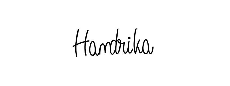 How to Draw Handrika signature style? Angelique-Rose-font-FFP is a latest design signature styles for name Handrika. Handrika signature style 5 images and pictures png