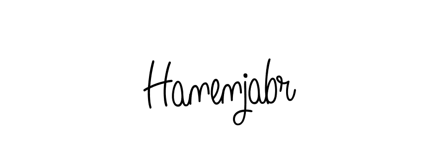 Hanenjabr stylish signature style. Best Handwritten Sign (Angelique-Rose-font-FFP) for my name. Handwritten Signature Collection Ideas for my name Hanenjabr. Hanenjabr signature style 5 images and pictures png