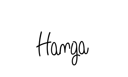 Hanga stylish signature style. Best Handwritten Sign (Angelique-Rose-font-FFP) for my name. Handwritten Signature Collection Ideas for my name Hanga. Hanga signature style 5 images and pictures png