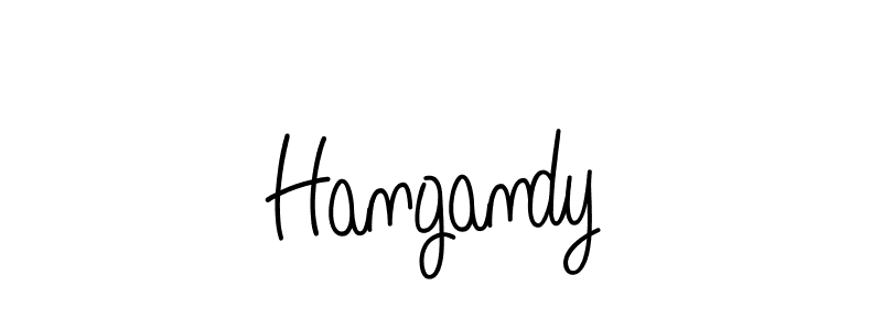 Make a beautiful signature design for name Hangandy. With this signature (Angelique-Rose-font-FFP) style, you can create a handwritten signature for free. Hangandy signature style 5 images and pictures png