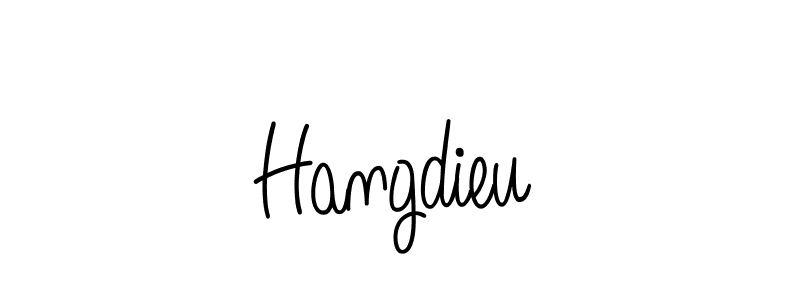 Hangdieu stylish signature style. Best Handwritten Sign (Angelique-Rose-font-FFP) for my name. Handwritten Signature Collection Ideas for my name Hangdieu. Hangdieu signature style 5 images and pictures png