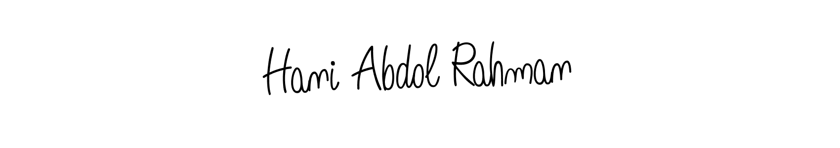 It looks lik you need a new signature style for name Hani Abdol Rahman. Design unique handwritten (Angelique-Rose-font-FFP) signature with our free signature maker in just a few clicks. Hani Abdol Rahman signature style 5 images and pictures png