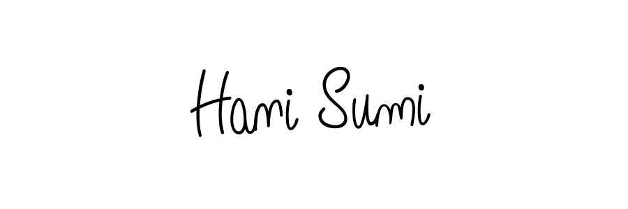 The best way (Angelique-Rose-font-FFP) to make a short signature is to pick only two or three words in your name. The name Hani Sumi include a total of six letters. For converting this name. Hani Sumi signature style 5 images and pictures png