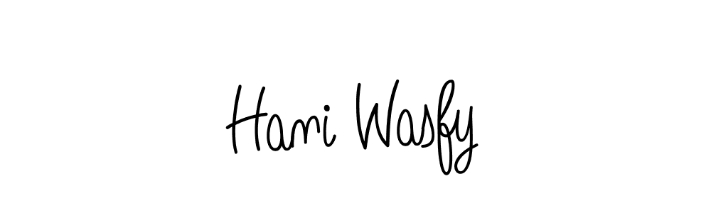 The best way (Angelique-Rose-font-FFP) to make a short signature is to pick only two or three words in your name. The name Hani Wasfy include a total of six letters. For converting this name. Hani Wasfy signature style 5 images and pictures png