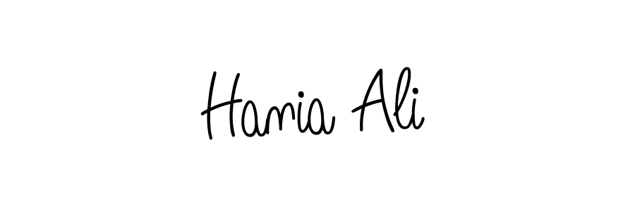 Hania Ali stylish signature style. Best Handwritten Sign (Angelique-Rose-font-FFP) for my name. Handwritten Signature Collection Ideas for my name Hania Ali. Hania Ali signature style 5 images and pictures png