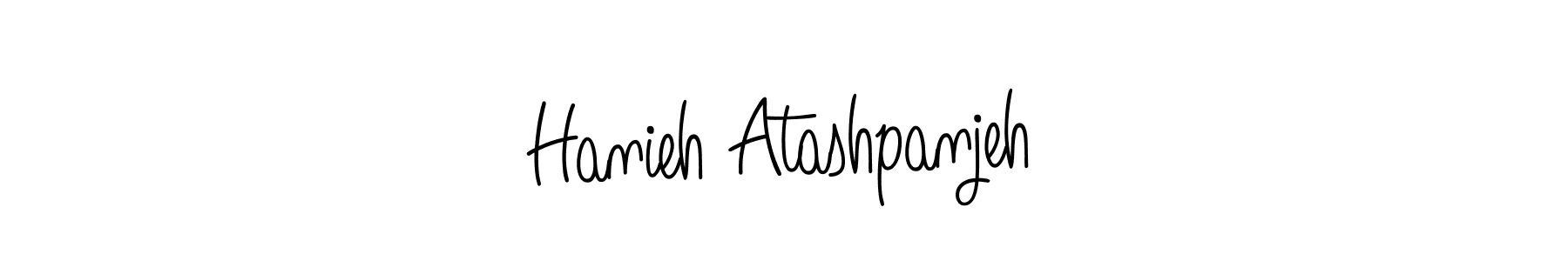 Design your own signature with our free online signature maker. With this signature software, you can create a handwritten (Angelique-Rose-font-FFP) signature for name Hanieh Atashpanjeh. Hanieh Atashpanjeh signature style 5 images and pictures png